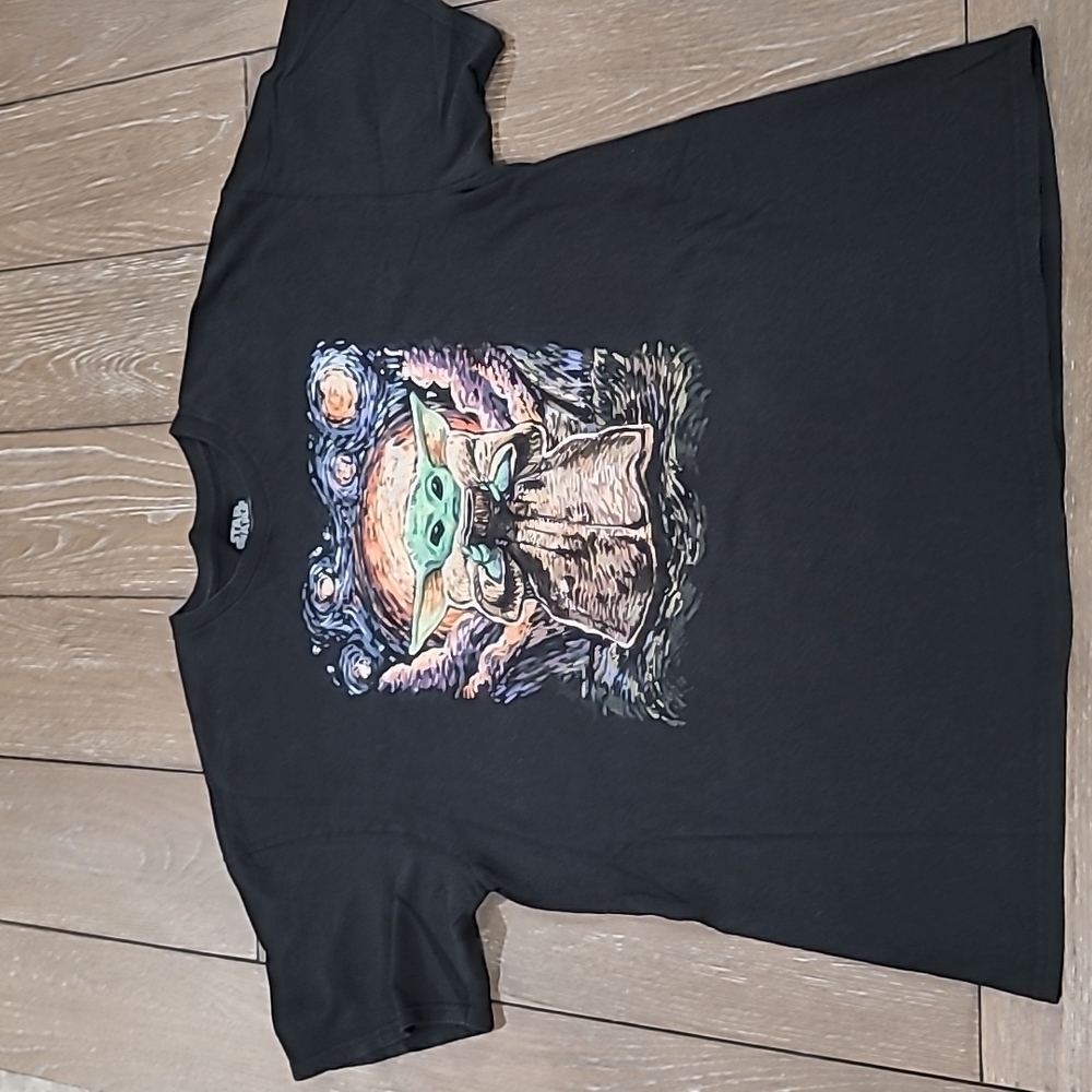 Star Wars The MandalorianThe Child Starry Night T-Shirt Size XL